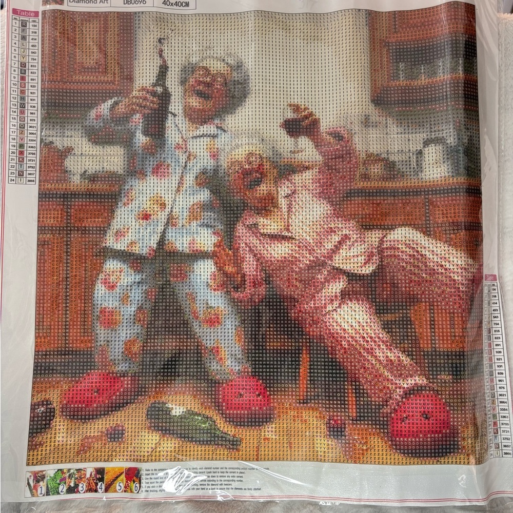 317- Colorful Pajama Wine Drinkers Diamond Art Kit